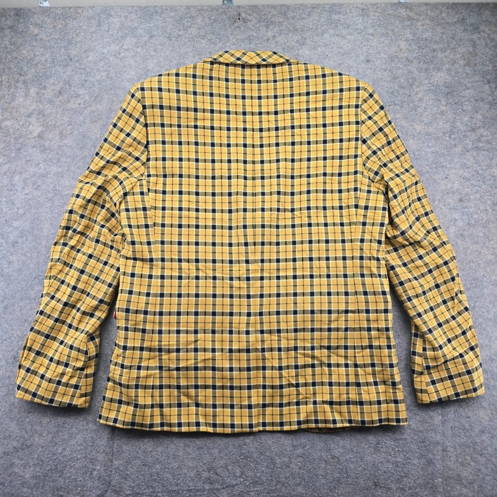Twisted Tailor Austen Suit Mens 44R Mustard Yellow Plaid Excellent Slim Fit 2pc - Picture 4 of 16
